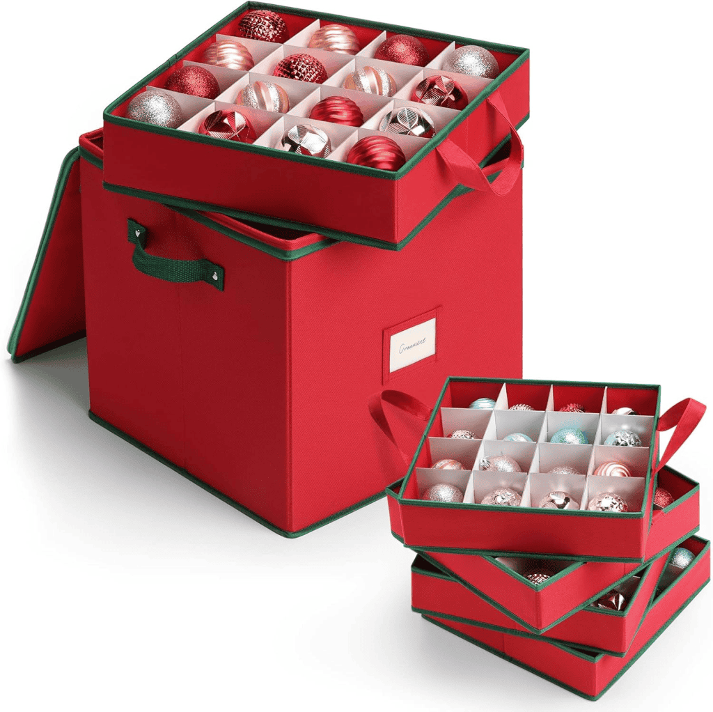 boîtes de rangement pour décorations de Noël