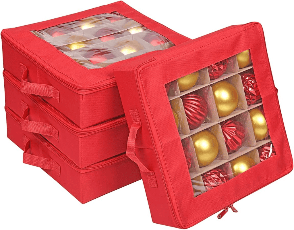 boîtes de rangement pour décorations de Noël